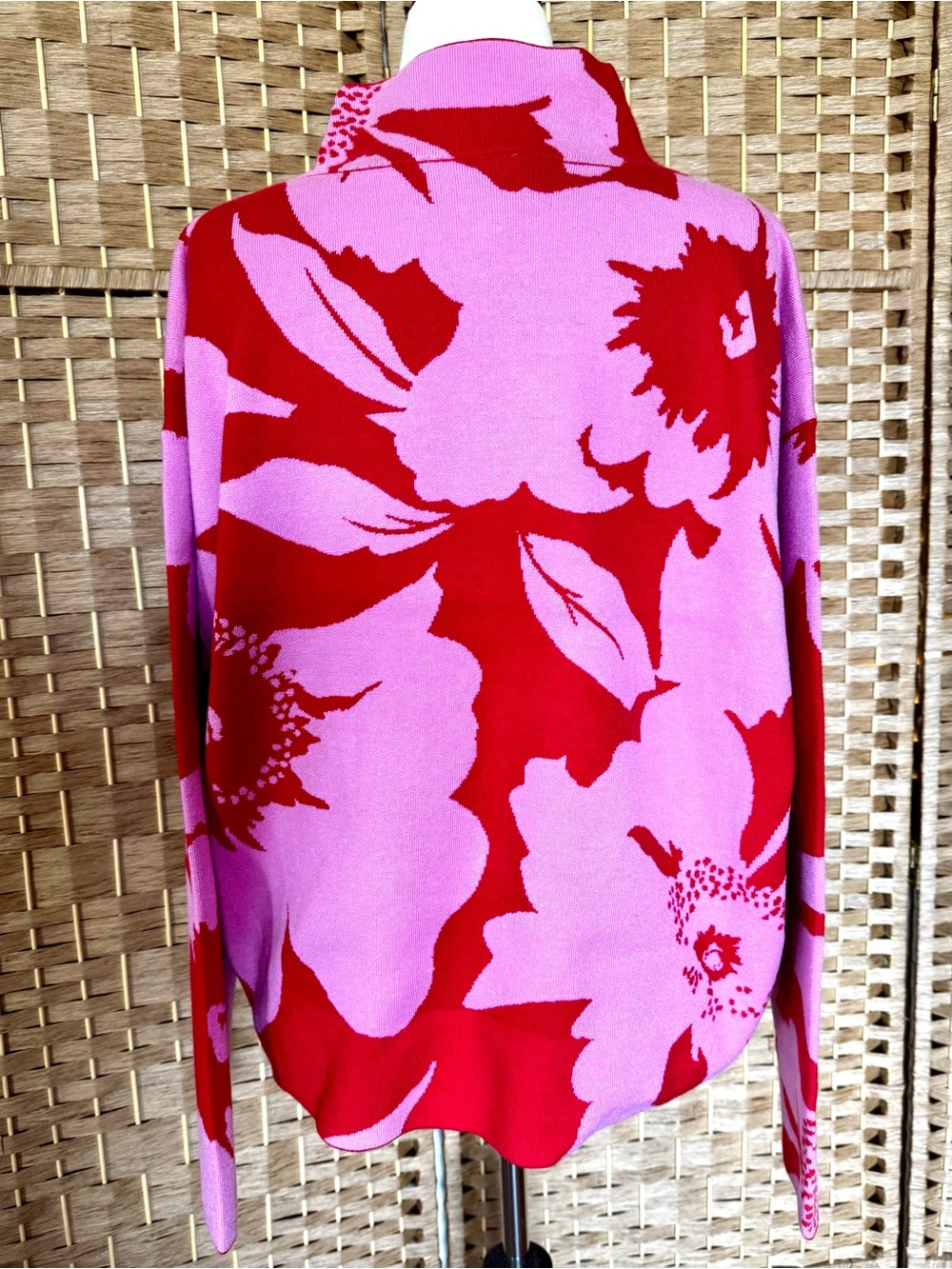 NWT Maeve red & pink mock neck sweater XL - Picture 6 of 12